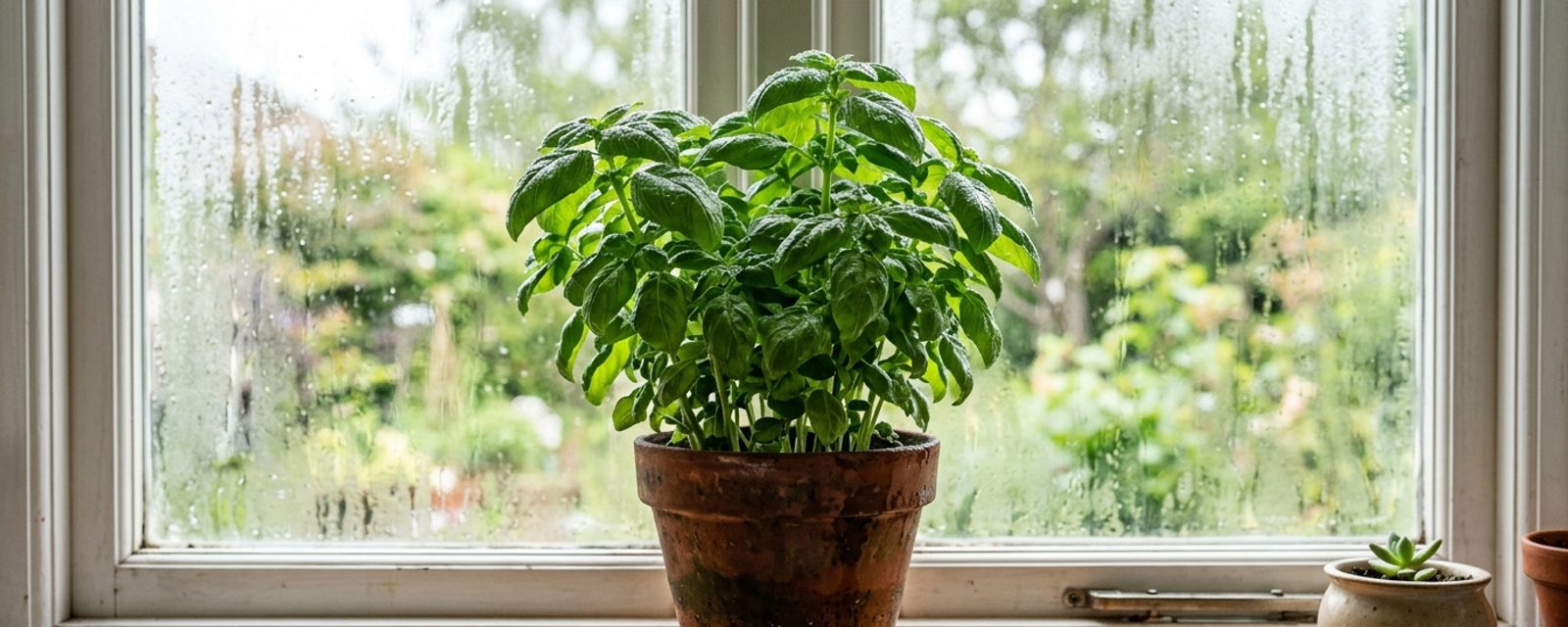 Basil growing in Scotland