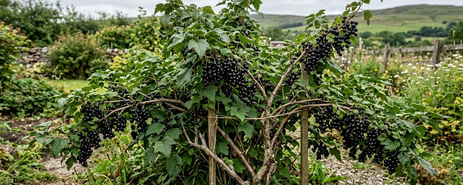 Blackcurrants growing in Scotland