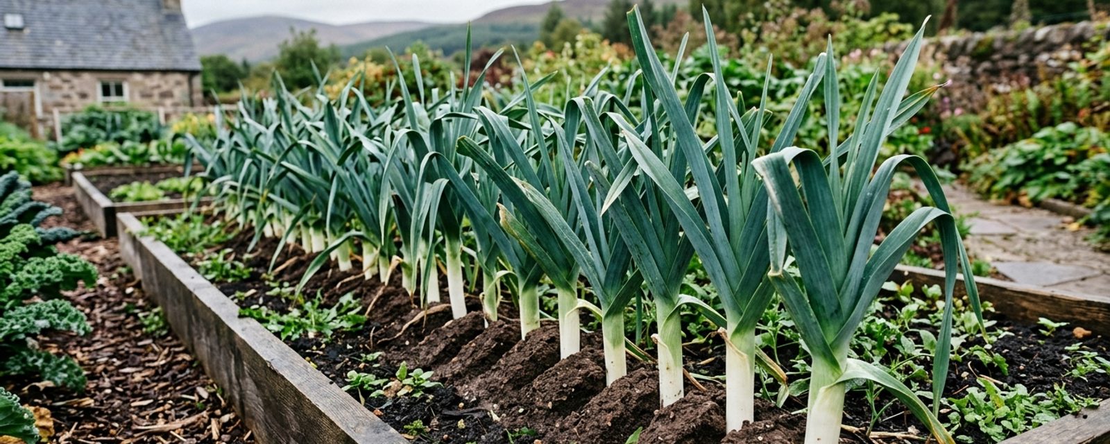 Leeks growing in Scotland