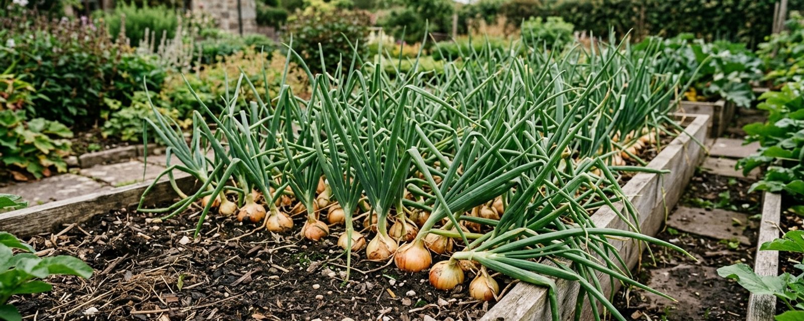Onions growing in Scotland