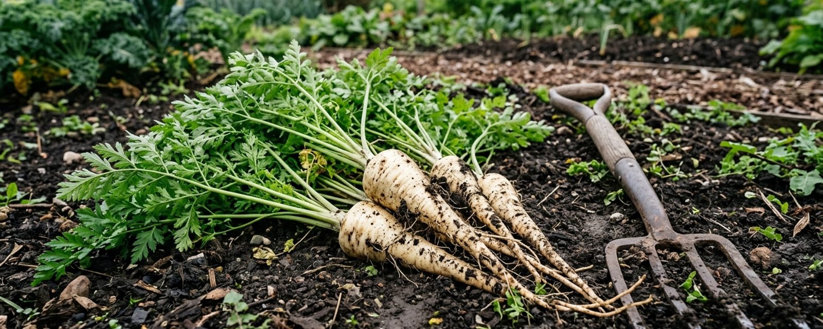 Parsnips growing in Scotland