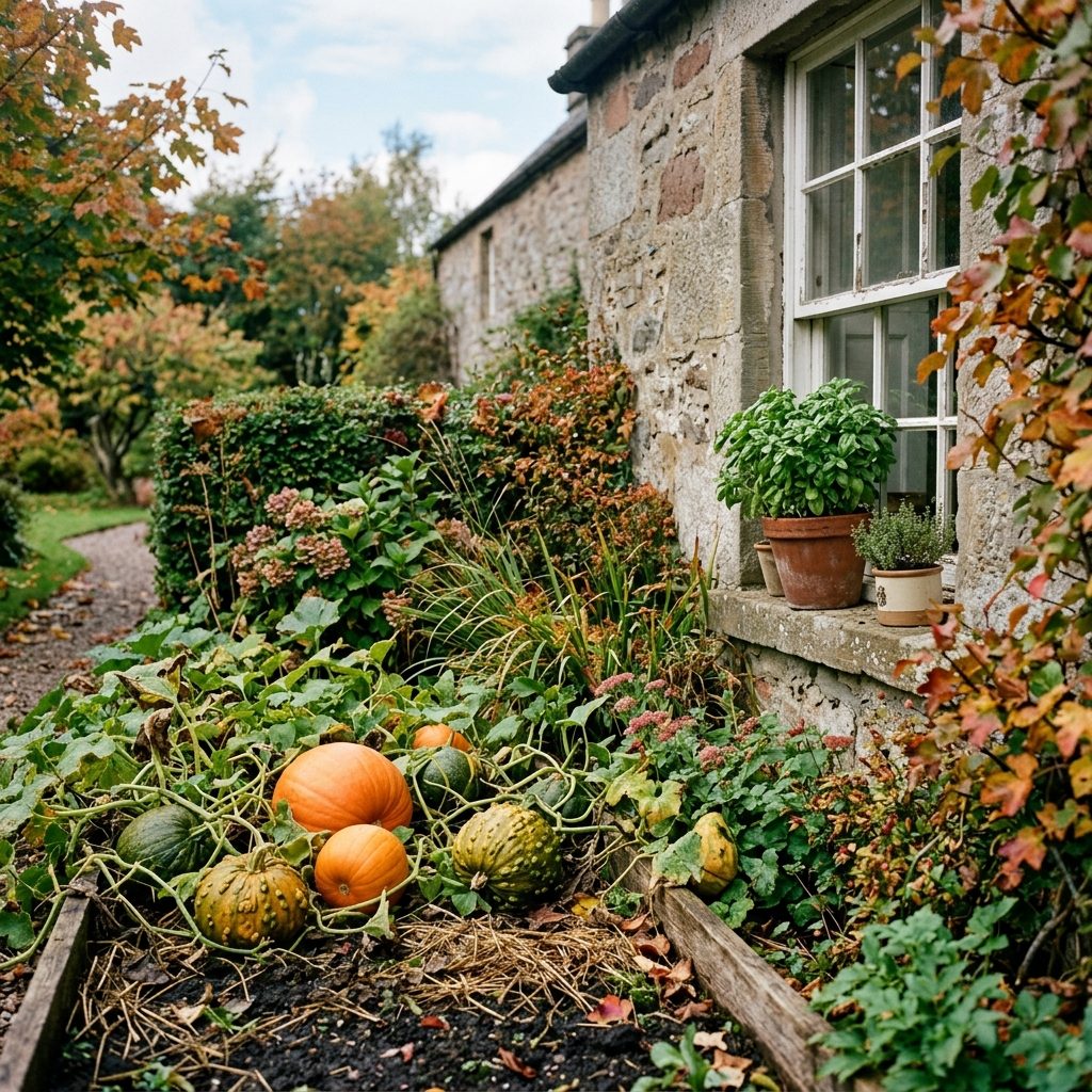 A Scottish vegetable garden in September